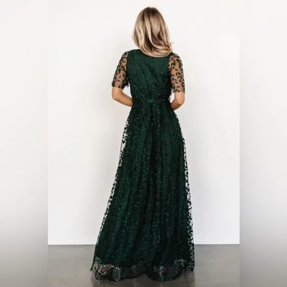 chinese dress ladies Sleeveless Smocked Maxi- Marseille Green-XL main image 1